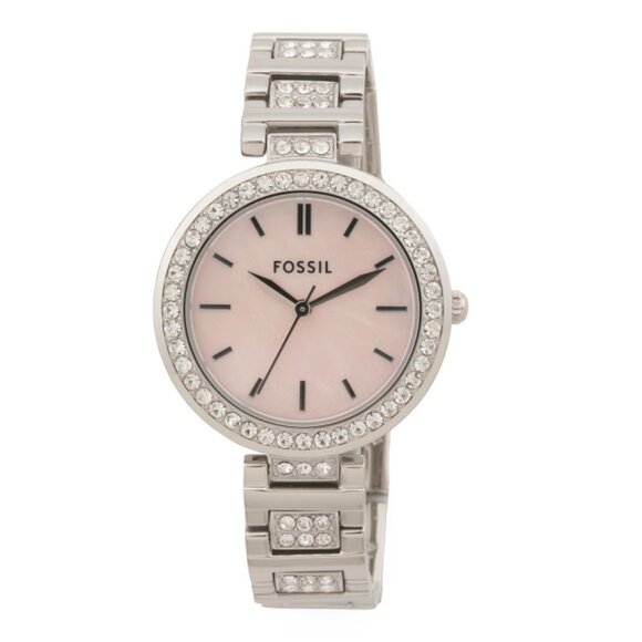 FOSSIL Silver Women's Karli 34mm Stainless Steel Watch - Picture 1 of 2